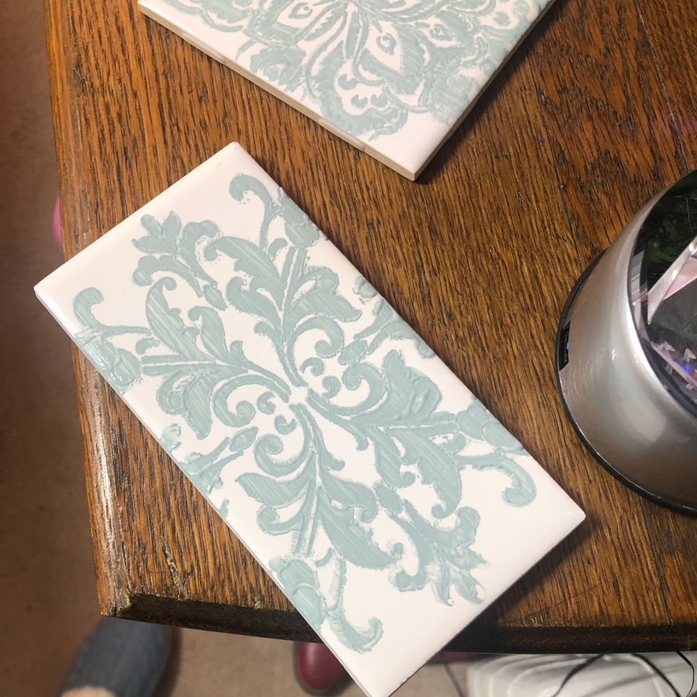 Hand painted ceramic tiles